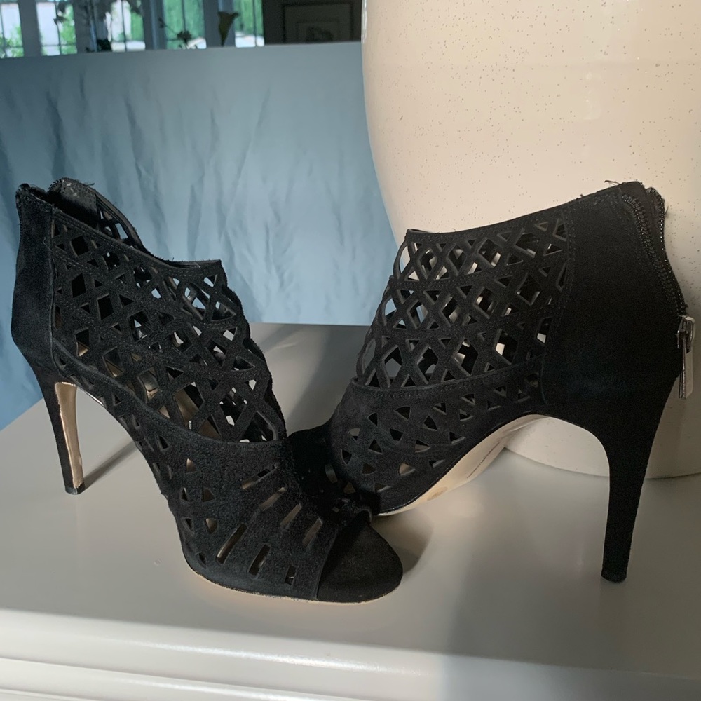 INC Black Suede Heels